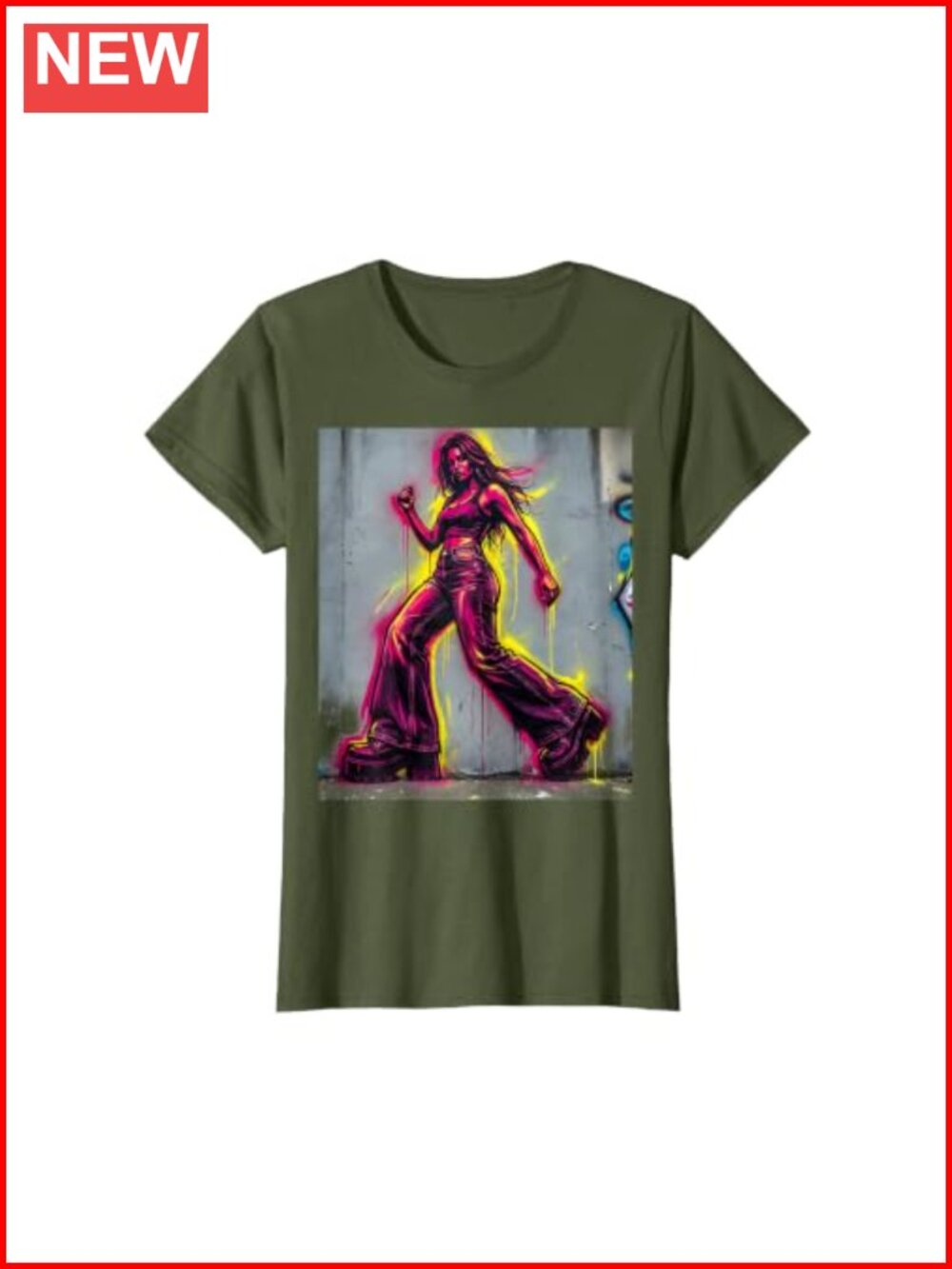 90s Retro Graphic T-Shirt Chunky Platforms Flared Jeans Tee